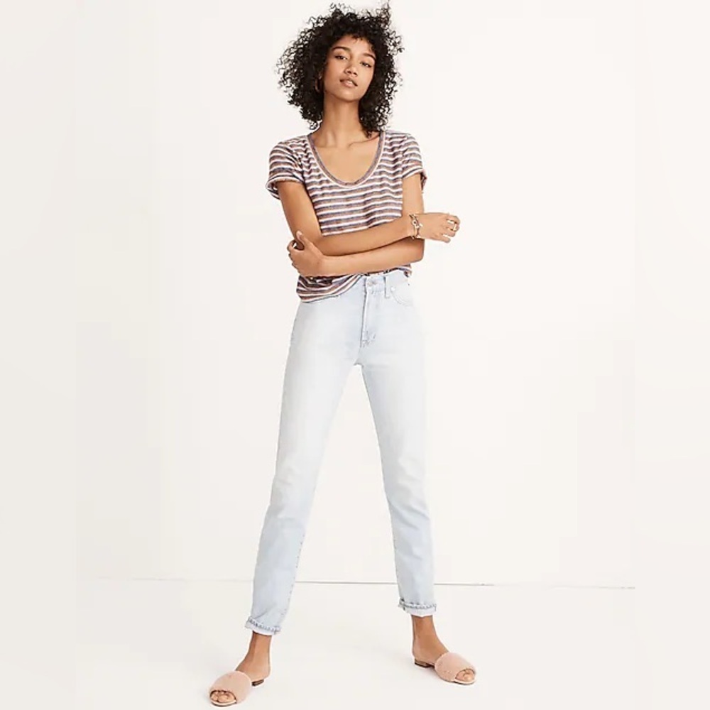 Madewell Perfect Vintage Jeans Size 27 high rise denim light blue 100% cotton